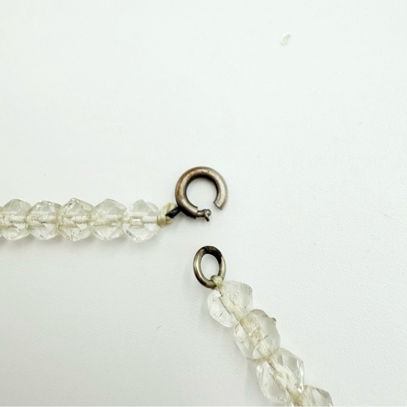 Vintage Large Clear Crystal Beaded Necklace - Picture 6 of 8